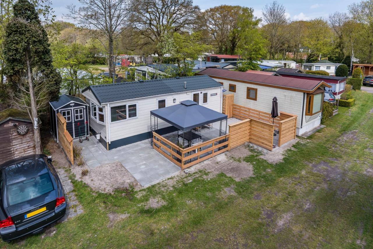 Chalet It Pompebled Met Zwembad Op Camping Villa Rijs ภายนอก รูปภาพ