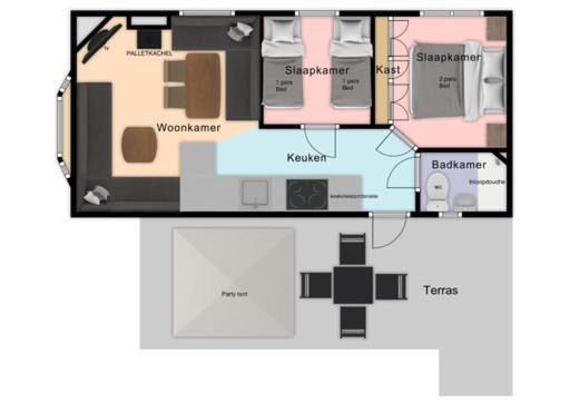 Chalet It Pompebled Met Zwembad Op Camping Villa Rijs ภายนอก รูปภาพ